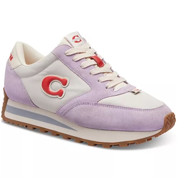 Coach Runner "C" Lace Up Jogger Sneakers - Picture 1 of 6